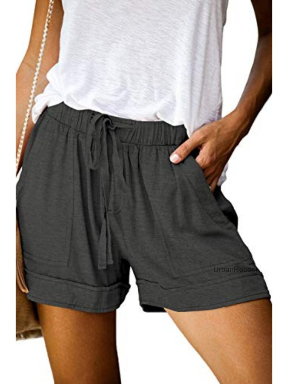 Women's Casual Lounge Shorts with Pockets Elastic Waist Drawstring Soft